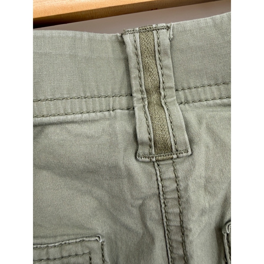 Chico's Cargo Pants Women 0.5 US 6 Olive Green Cropped Utility Stretch Straight - Picture 6 of 10